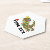 Dessous-de-verre En Papier Arbre Rex Dinosaure de Noël T Rex 2 (Incliné)