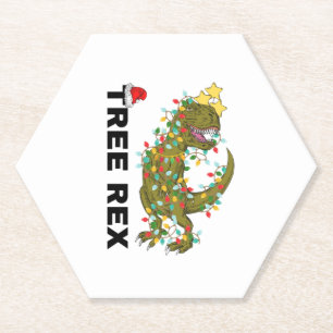 Dessous-de-verre En Papier Arbre Rex Dinosaure de Noël T Rex 2