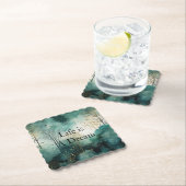 Dessous-de-verre En Papier Arbres verts en or (En situation)