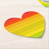 Dessous-de-verre En Papier Arc-en-ciel à bandes multiples (Incliné)