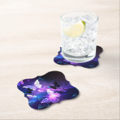 Dessous-de-verre En Papier Arrière - plan avec papillons de nuit (En situation)