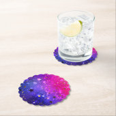 Dessous-de-verre En Papier Arrière - plan rose brillant (En situation)