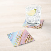 Dessous-de-verre En Papier Arrière - plan rose texturé (En situation)