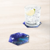 Dessous-de-verre En Papier Arrière - plan spatial avec étoiles (En situation)