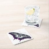 Dessous-de-verre En Papier Asexual Flag Swallowtail (En situation)