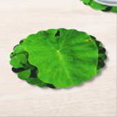 Dessous-de-verre En Papier Assiette en papier feuille  (Incliné)