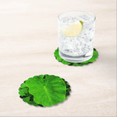 Dessous-de-verre En Papier Assiette en papier feuille  (En situation)