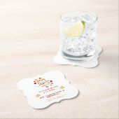 Dessous-de-verre En Papier Automne Aquarelle Les Feuilles Remercient Monogram (En situation)