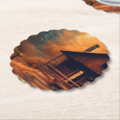 Dessous-de-verre En Papier Automne/Automne/Halloween/Peinture rustique (Incliné)