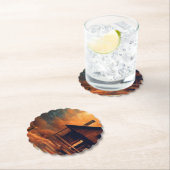 Dessous-de-verre En Papier Automne/Automne/Halloween/Peinture rustique (En situation)