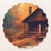 Dessous-de-verre En Papier Automne/Automne/Halloween/Peinture rustique (Devant)