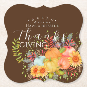 Dessous-de-verre En Papier Automne Thanksgiving Brown