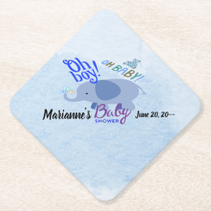 Dessous-de-verre En Papier Baby Blues Bash fond bleu 2 tons