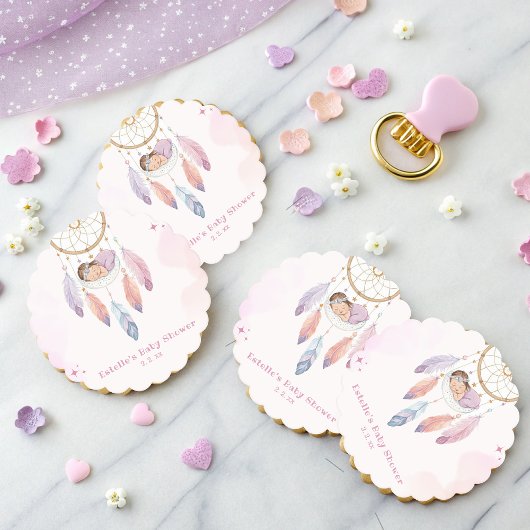 Dessous-de-verre En Papier Baby shower de dragage pastel