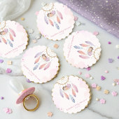 Dessous-de-verre En Papier Baby shower de dragage pastel