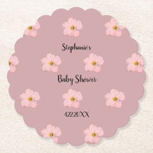 Dessous-de-verre En Papier Baby shower floral rose Petunia Motif Artsy 2024