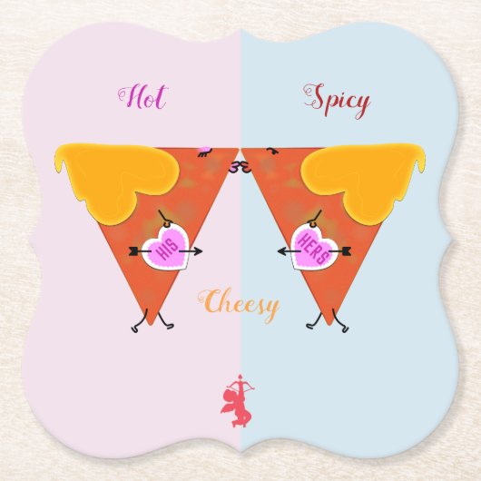 Dessous-de-verre En Papier Baiser Nacho Valentines (Devant)