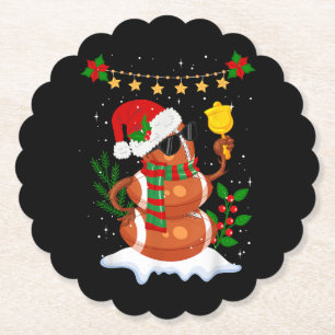 Dessous-de-verre En Papier Ballon de football Bonhomme de neige Père Noël Cha