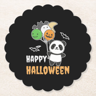 Dessous-de-verre En Papier Ballons Panda Halloween pour enfants Pandas mignon