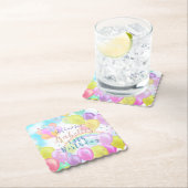 Dessous-de-verre En Papier Balloon Pastel Anniversaire (En situation)