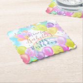 Dessous-de-verre En Papier Balloon Pastel Anniversaire (Incliné)