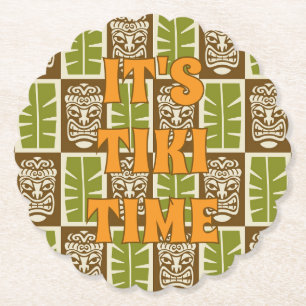 Dessous-de-verre En Papier Bar Tiki Tropical Tiki Time
