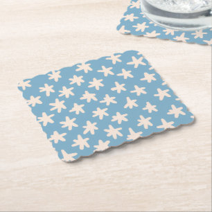 Dessous-de-verre En Papier Barbecue Family Stars Red Stripe White & Blue