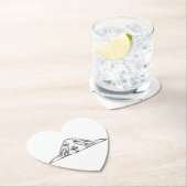 Dessous-de-verre En Papier basset blanc (En situation)