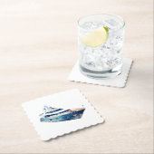 Dessous-de-verre En Papier Bateau (En situation)
