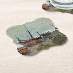 Dessous-de-verre En Papier Bateaux de pêche Claude Monet vintages