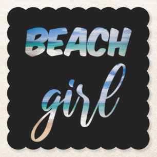 Dessous-de-verre En Papier Beach Girl