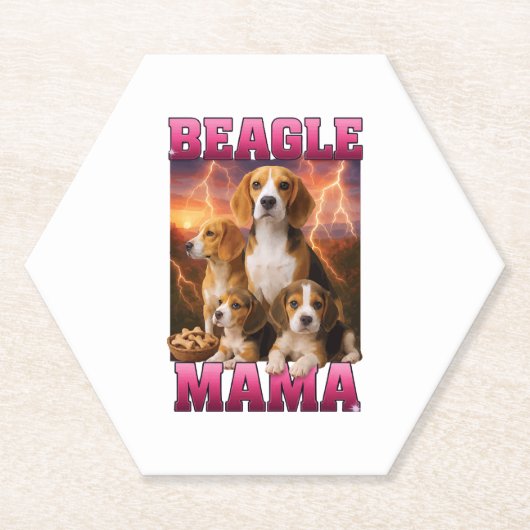 Dessous-de-verre En Papier Beagle (Devant)
