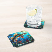 Dessous-de-verre En Papier Beau brochet de walleye dans le lac (En situation)