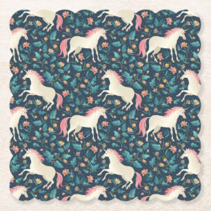 Dessous-de-verre En Papier Beau motif magique de licorne