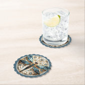 Dessous-de-verre En Papier Beautiful Art Deco Stained Glass Dragonfly (En situation)