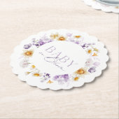 Dessous-de-verre En Papier Bébé en fleurs (Incliné)