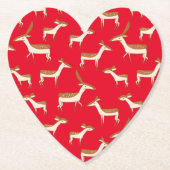 Dessous-de-verre En Papier Bébé mignon cerf et famille (Devant)