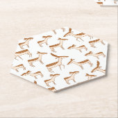 Dessous-de-verre En Papier Bébé mignon cerf et famille (Incliné)