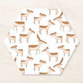 Dessous-de-verre En Papier Bébé mignon cerf et famille (Devant)