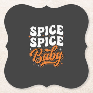 Dessous-de-verre En Papier Bébé Spice Spice Halloween Typographie Rétro Desig