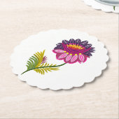 Dessous-de-verre En Papier Belle fleur (Incliné)