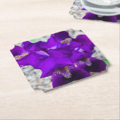 Dessous-de-verre En Papier Belle iris violet (Incliné)