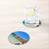 Dessous-de-verre En Papier Belle mer tropicale avec une plage rocheuse (En situation)