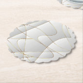 Dessous-de-verre En Papier Belles lignes d'or (Incliné)