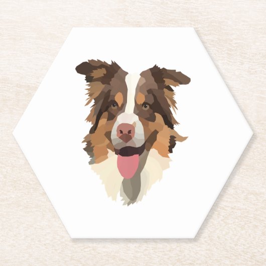 Dessous-de-verre En Papier Berger australien 1 (Devant)