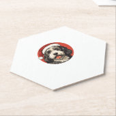 Dessous-de-verre En Papier Bernedoodle Chien Xmas Doodle Dood Jolie Noël Soit (Incliné)