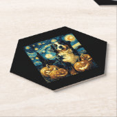 Dessous-de-verre En Papier Bernese Mountain Cute Dog Halloween Jack-o'-lanter (Incliné)