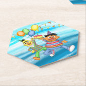 Dessous-de-verre En Papier Bert et Ernie Balloons d'anniversaire (Incliné)