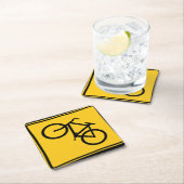 Dessous-de-verre En Papier Bicyclette pour panneau routier (En situation)