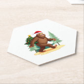 Dessous-de-verre En Papier Bigfoot Arbre de Noël Santa Hat (5) (Incliné)